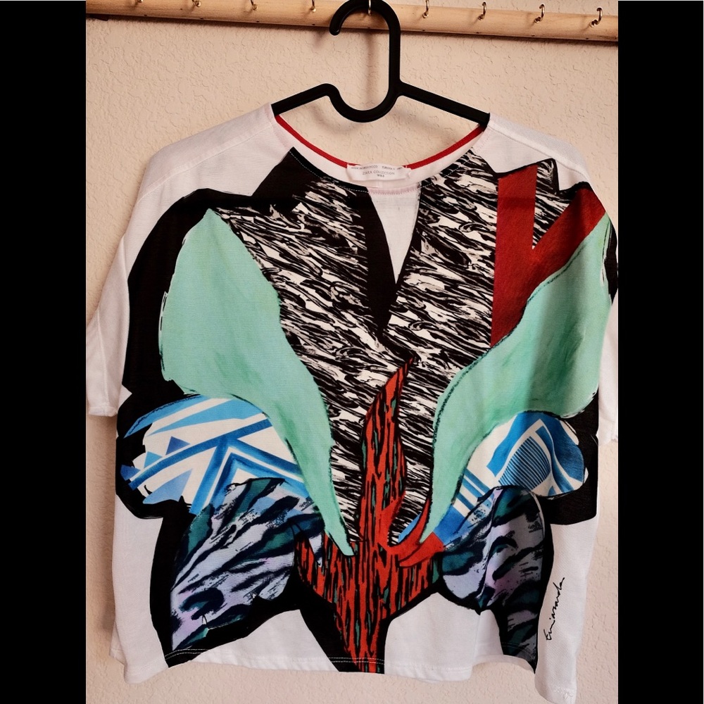 Zara graphic croptop | Sz S